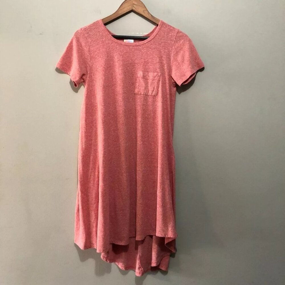LulaRoe Short Sleeve T-shirt Pocket Pink Dress